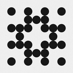 Abstract Cross Pattern Dots Logo generative computational art illustration