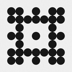Abstract Cross Pattern Dots Logo generative computational art illustration
