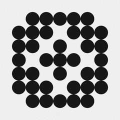 Abstract Cross Pattern Dots Logo generative computational art illustration