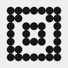 Abstract Cross Pattern Dots Logo generative computational art illustration