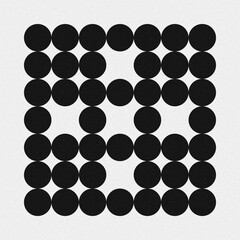 Abstract Cross Pattern Dots Logo generative computational art illustration