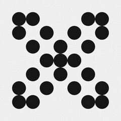 Abstract Cross Pattern Dots Logo generative computational art illustration