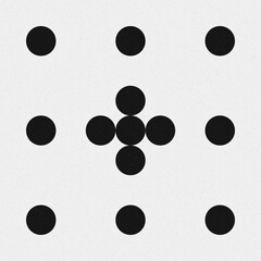 Abstract Cross Pattern Dots Logo generative computational art illustration