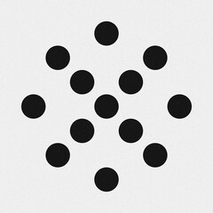 Abstract Cross Pattern Dots Logo generative computational art illustration