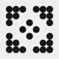 Abstract Cross Pattern Dots Logo generative computational art illustration