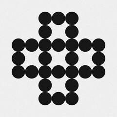 Abstract Cross Pattern Dots Logo generative computational art illustration