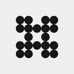 Abstract Cross Pattern Dots Logo generative computational art illustration