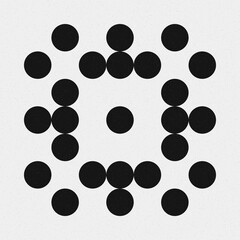 Abstract Cross Pattern Dots Logo generative computational art illustration