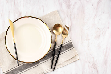 Empty White Plate for Background