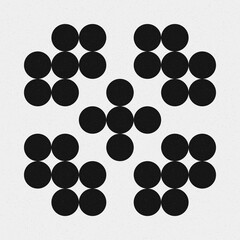 Abstract Cross Pattern Dots Logo generative computational art illustration
