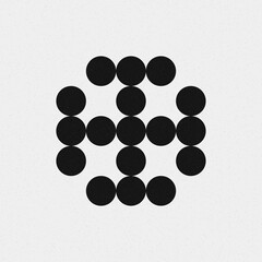 Abstract Cross Pattern Dots Logo generative computational art illustration