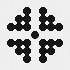 Abstract Cross Pattern Dots Logo generative computational art illustration