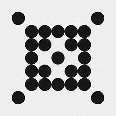 Abstract Cross Pattern Dots Logo generative computational art illustration