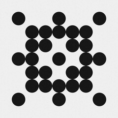 Abstract Cross Pattern Dots Logo generative computational art illustration