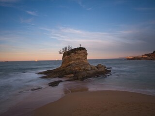 Rock next to the Sardinero beach.