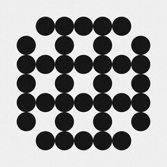 Abstract Cross Pattern Dots Logo generative computational art illustration