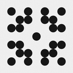 Abstract Cross Pattern Dots Logo generative computational art illustration