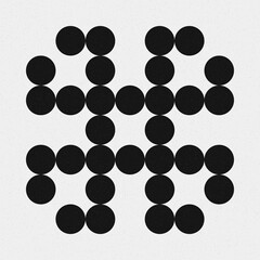 Abstract Cross Pattern Dots Logo generative computational art illustration