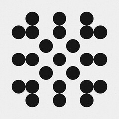 Abstract Cross Pattern Dots Logo generative computational art illustration