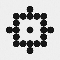 Abstract Cross Pattern Dots Logo generative computational art illustration