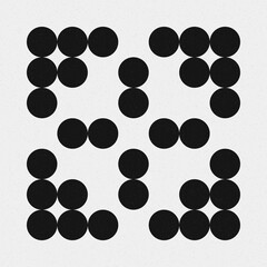Abstract Cross Pattern Dots Logo generative computational art illustration