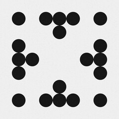 Abstract Cross Pattern Dots Logo generative computational art illustration