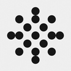 Abstract Cross Pattern Dots Logo generative computational art illustration