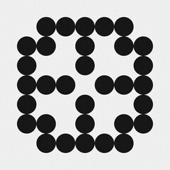 Abstract Cross Pattern Dots Logo generative computational art illustration