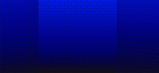 Room with brick background. Vector stock illustration for poster or banner