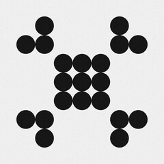 Abstract Cross Pattern Dots Logo generative computational art illustration