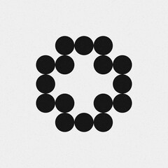 Abstract Cross Pattern Dots Logo generative computational art illustration