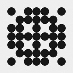 Abstract Cross Pattern Dots Logo generative computational art illustration