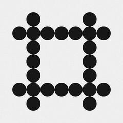 Abstract Cross Pattern Dots Logo generative computational art illustration