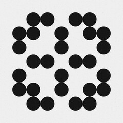 Abstract Cross Pattern Dots Logo generative computational art illustration