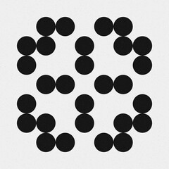 Abstract Cross Pattern Dots Logo generative computational art illustration