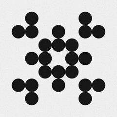 Abstract Cross Pattern Dots Logo generative computational art illustration