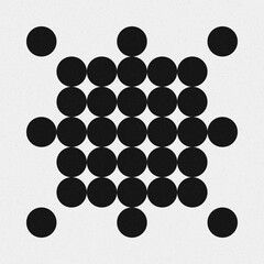 Abstract Cross Pattern Dots Logo generative computational art illustration