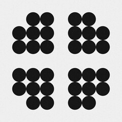 Abstract Cross Pattern Dots Logo generative computational art illustration