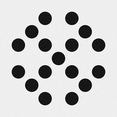 Abstract Cross Pattern Dots Logo generative computational art illustration