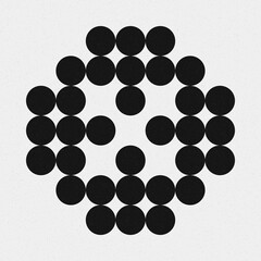 Abstract Cross Pattern Dots Logo generative computational art illustration