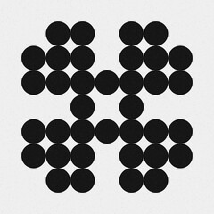 Abstract Cross Pattern Dots Logo generative computational art illustration