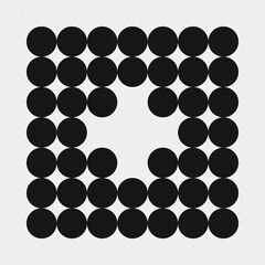 Abstract Cross Pattern Dots Logo generative computational art illustration