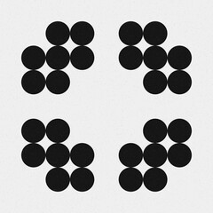 Abstract Cross Pattern Dots Logo generative computational art illustration