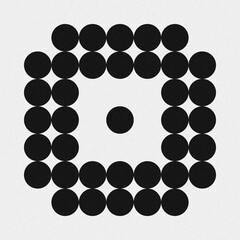 Abstract Cross Pattern Dots Logo generative computational art illustration