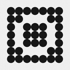 Abstract Cross Pattern Dots Logo generative computational art illustration