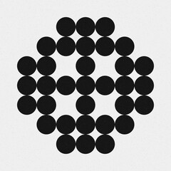 Abstract Cross Pattern Dots Logo generative computational art illustration