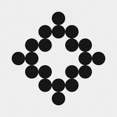 Abstract Cross Pattern Dots Logo generative computational art illustration