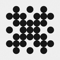 Abstract Cross Pattern Dots Logo generative computational art illustration