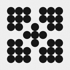 Abstract Cross Pattern Dots Logo generative computational art illustration