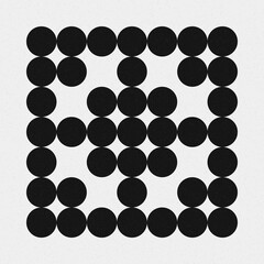 Abstract Cross Pattern Dots Logo generative computational art illustration